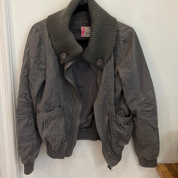 Ardene Top Gun style cropped bomber jacket - M - Picture 1 of 4